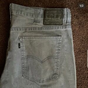 Levi's Men's Light Gray Slim Straight Jeans
